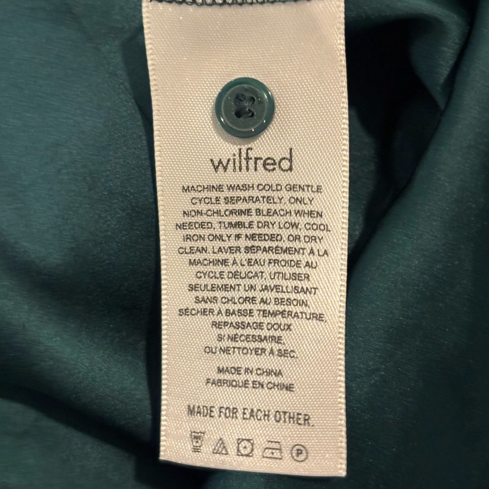 Aritzia Wilfred Bridgerton Dress Emerald Green Square-Neck Long Sleeve Size 4 - Picture 5 of 6